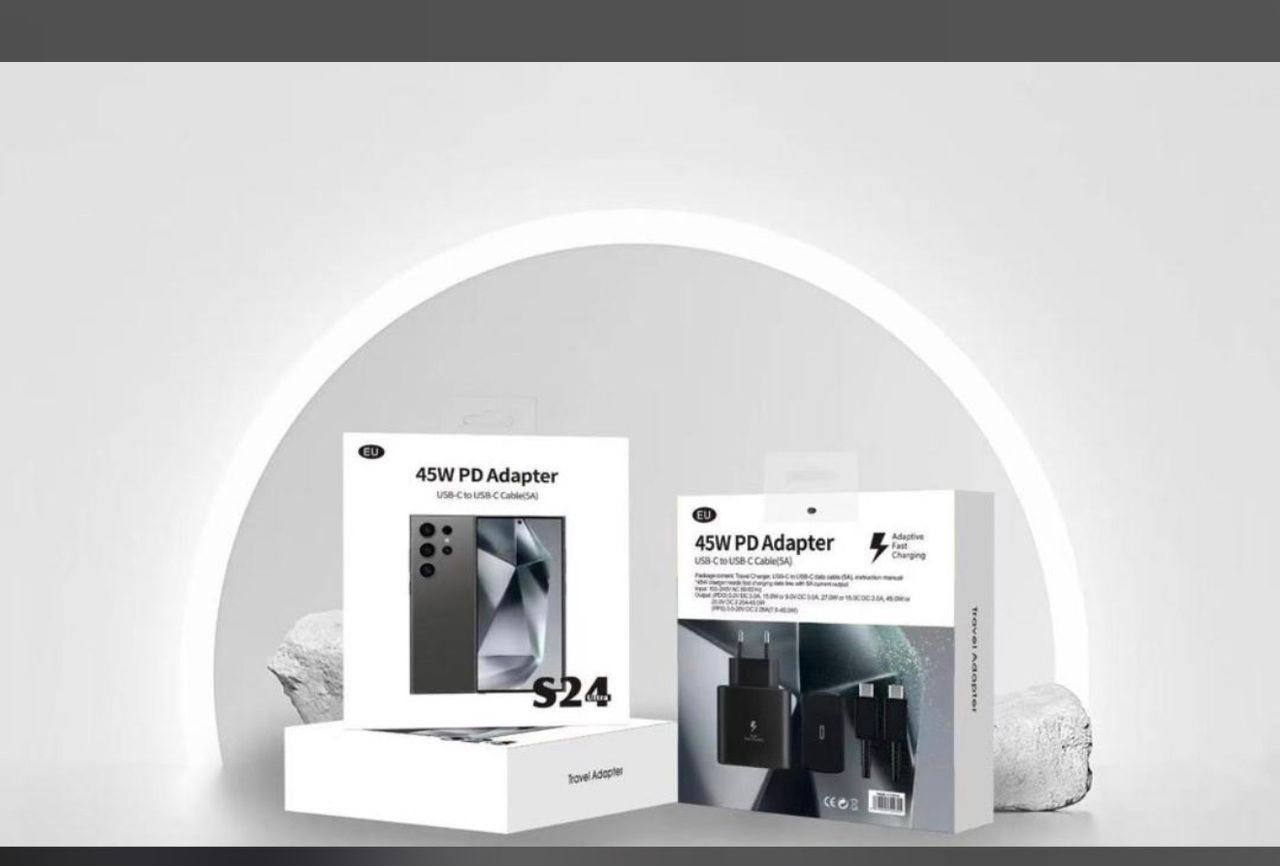 Chargeur Rapide 45W PD SAMSUNG S24 ADAPTATER USB-C vers C Cable (5a)